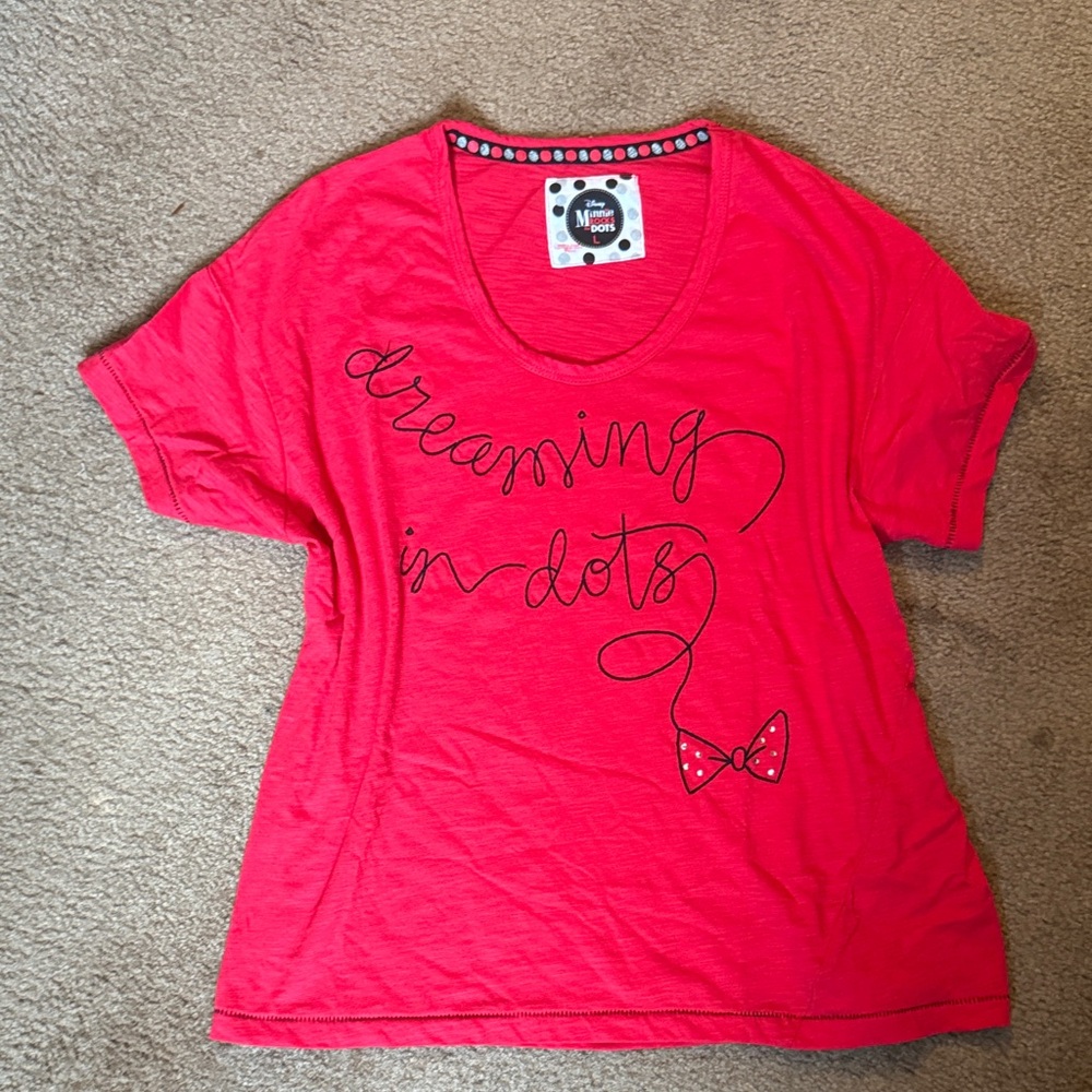 Disney Red Dreaming in Dots Tee